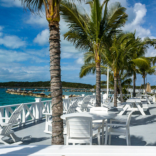 View from the deck of Sunsetter Restaurant